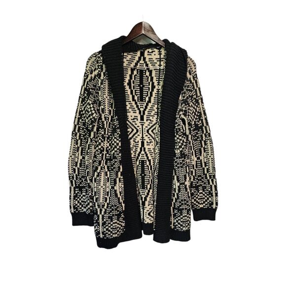 TALBOTS Southwestern Cardigan Aztec Sweater Wool Blend MEDIUM - Picture 5 of 6